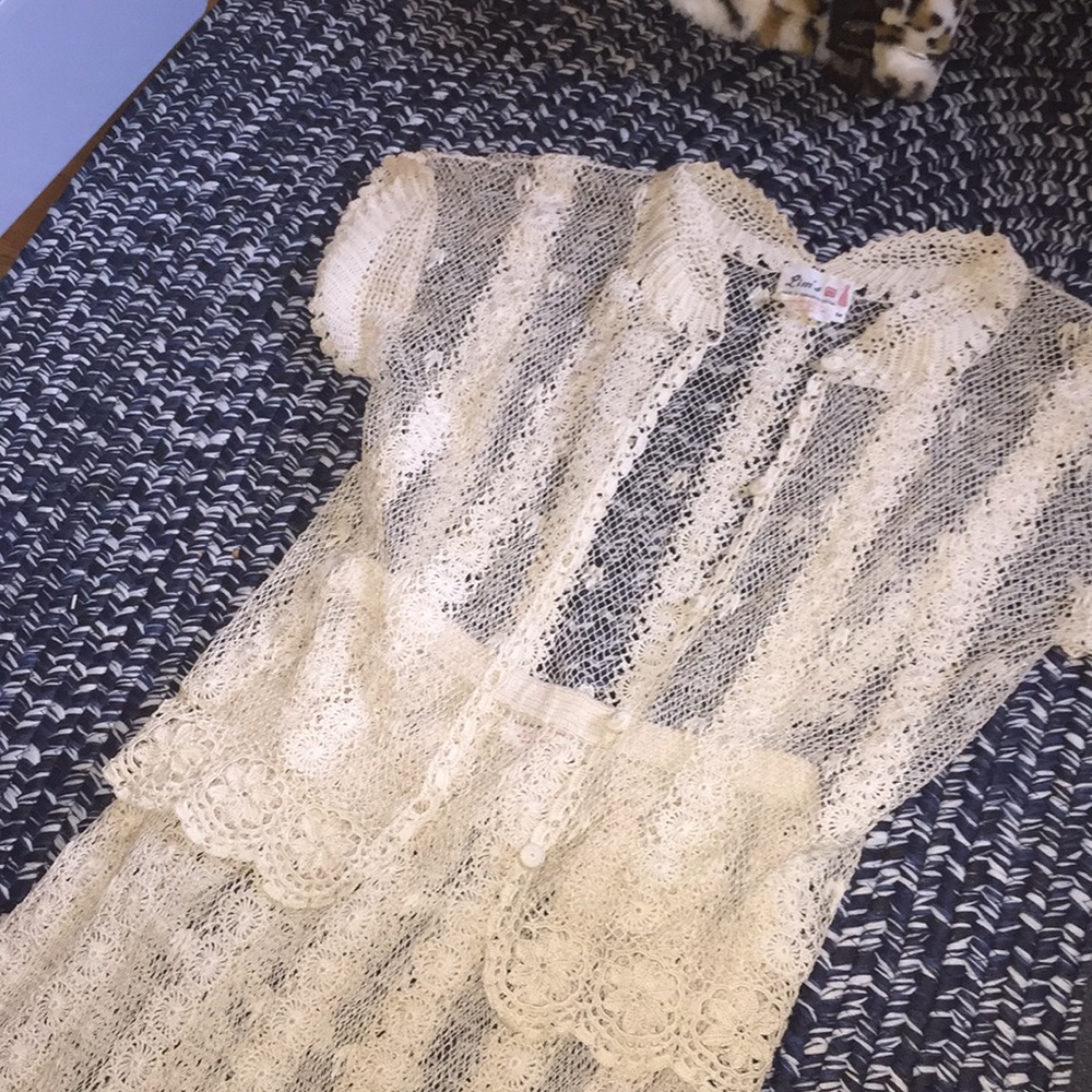 Crochet skirt and shirt set